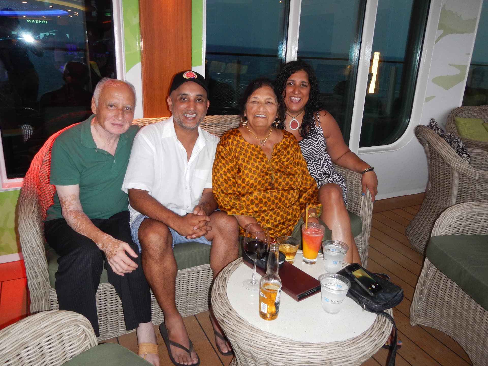 Anish Dave with his parents and sister